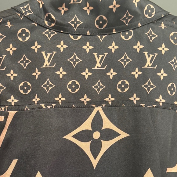 Louis Vuitton Black and Brown Button Down Shirt - Picture 8 of 9